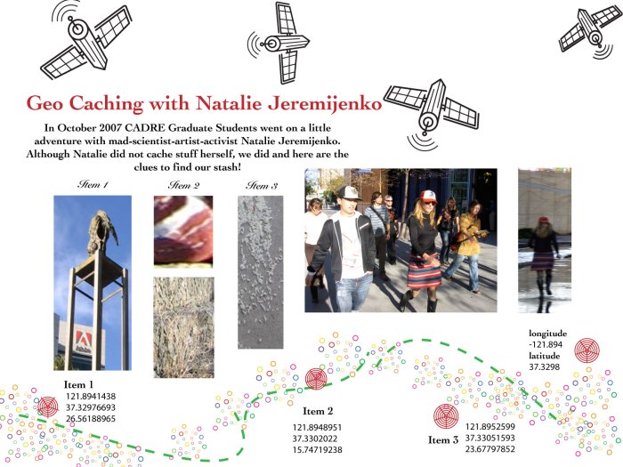 Geocaching with Natalie Jeremijenko